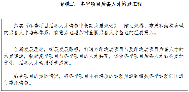 專(zhuān)欄二冬季項目后備人才培養工程